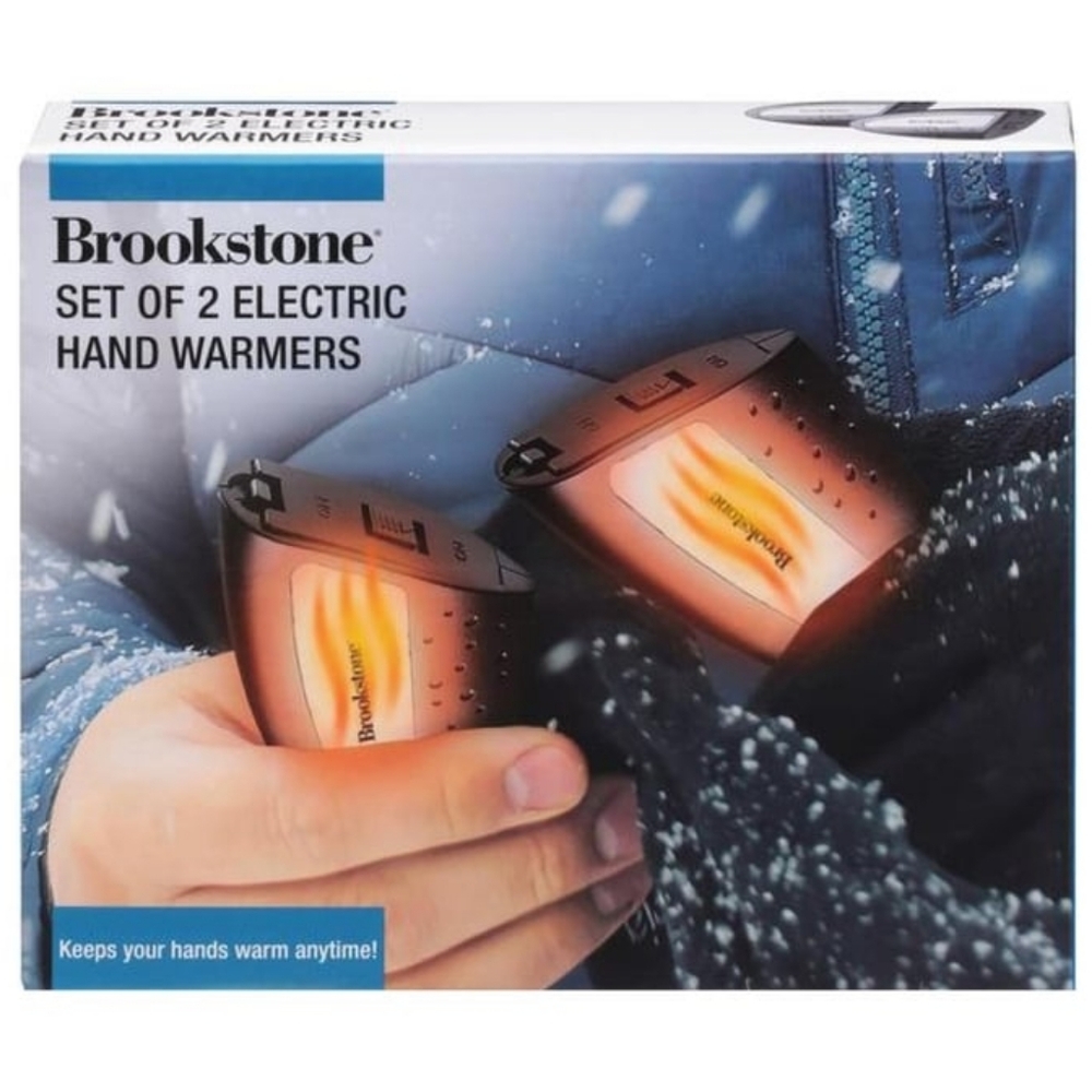 Nib Brookstone Portable Duo Electric Hand Warmers Long Lasting Battery Run